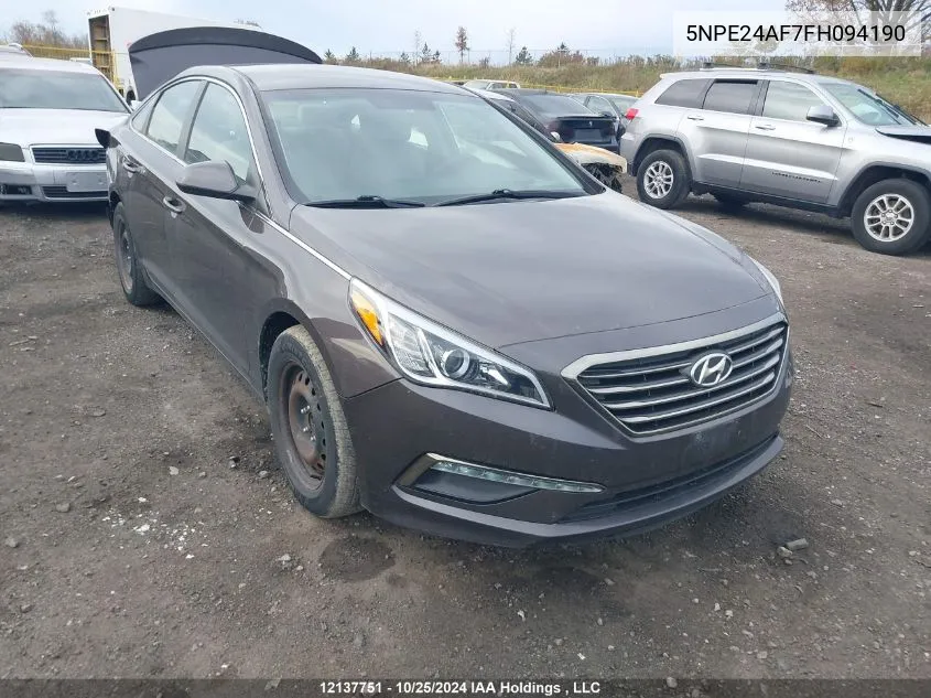 2015 Hyundai Sonata Se VIN: 5NPE24AF7FH094190 Lot: 12137751