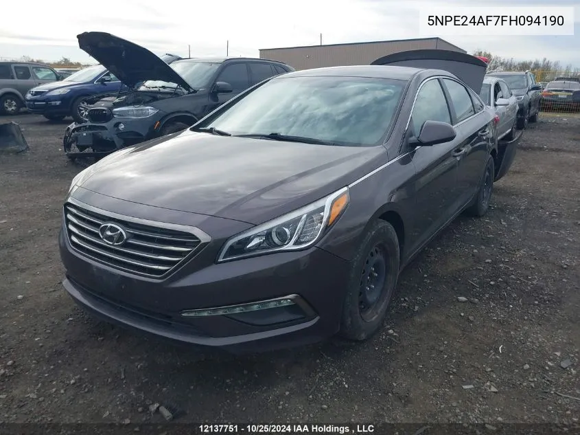 2015 Hyundai Sonata Se VIN: 5NPE24AF7FH094190 Lot: 12137751