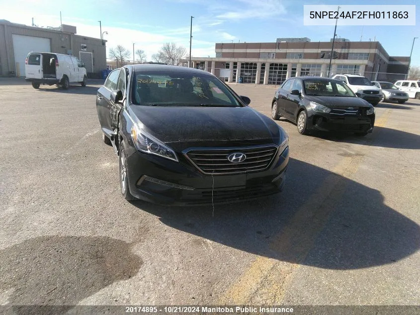 2015 Hyundai Sonata Gl VIN: 5NPE24AF2FH011863 Lot: 20174895