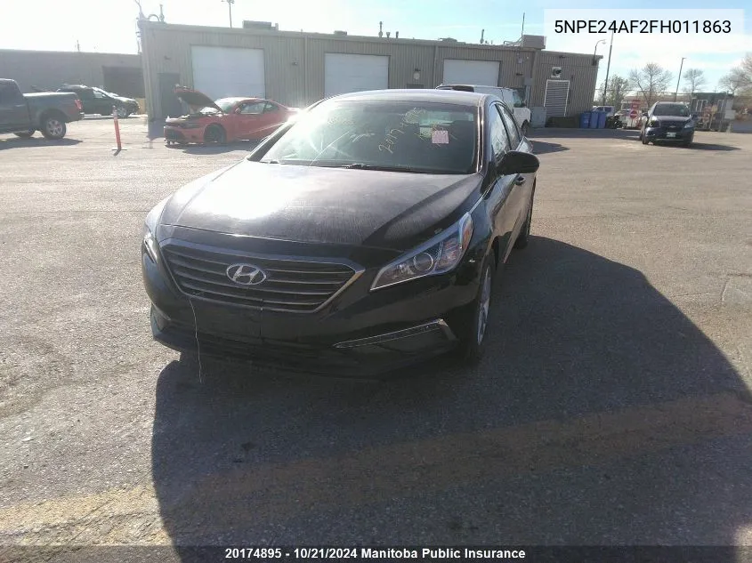 2015 Hyundai Sonata Gl VIN: 5NPE24AF2FH011863 Lot: 20174895