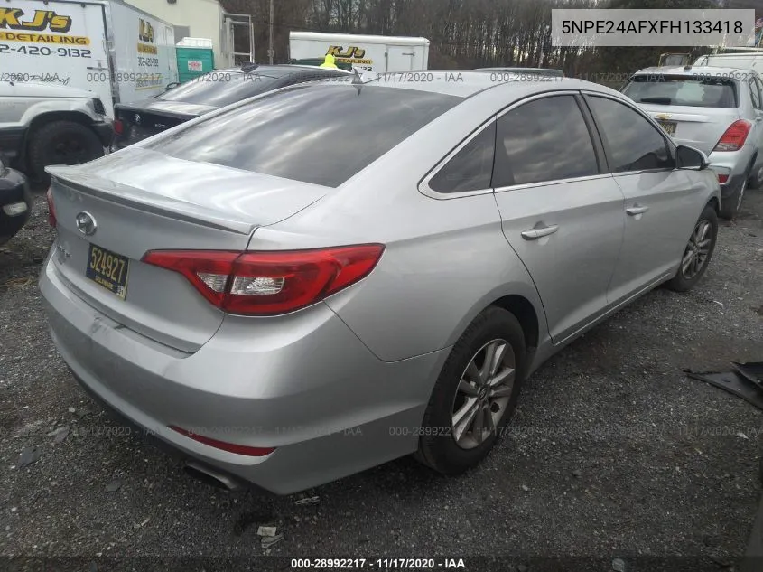 2015 Hyundai Sonata Se VIN: 5NPE24AFXFH133418 Lot: 28992217