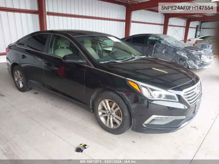 2015 Hyundai Sonata Se VIN: 5NPE24AF0FH147554 Lot: 38873973