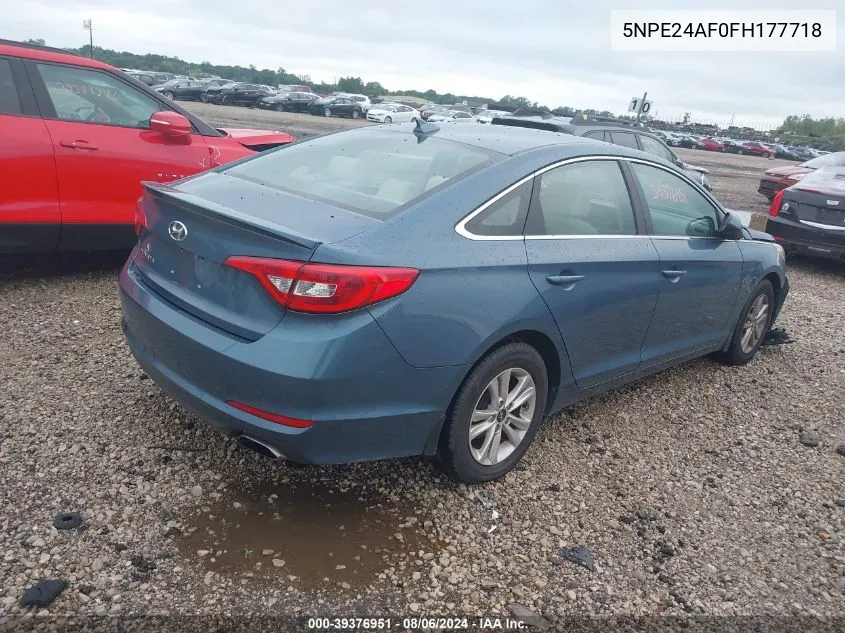 2015 Hyundai Sonata Se VIN: 5NPE24AF0FH177718 Lot: 39376951