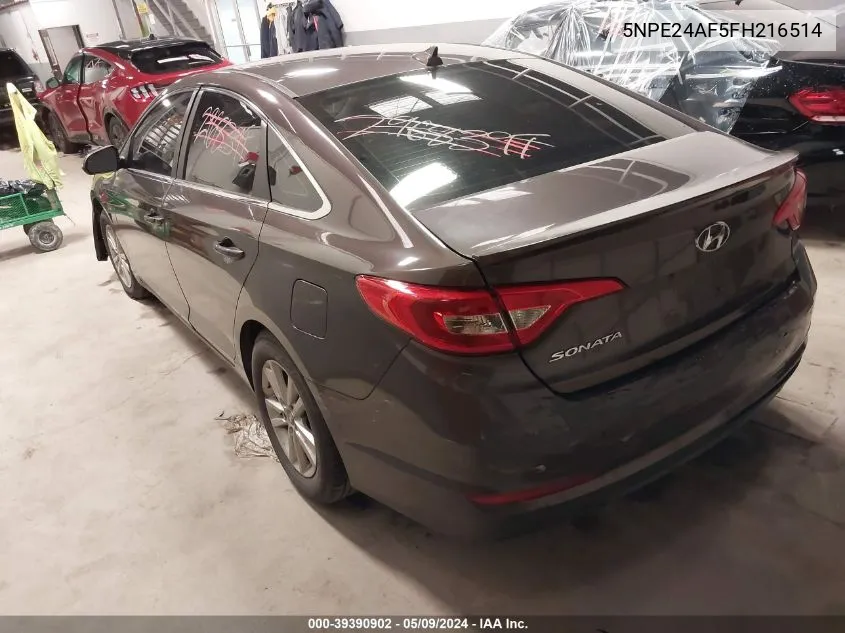 2015 Hyundai Sonata Se VIN: 5NPE24AF5FH216514 Lot: 40356588