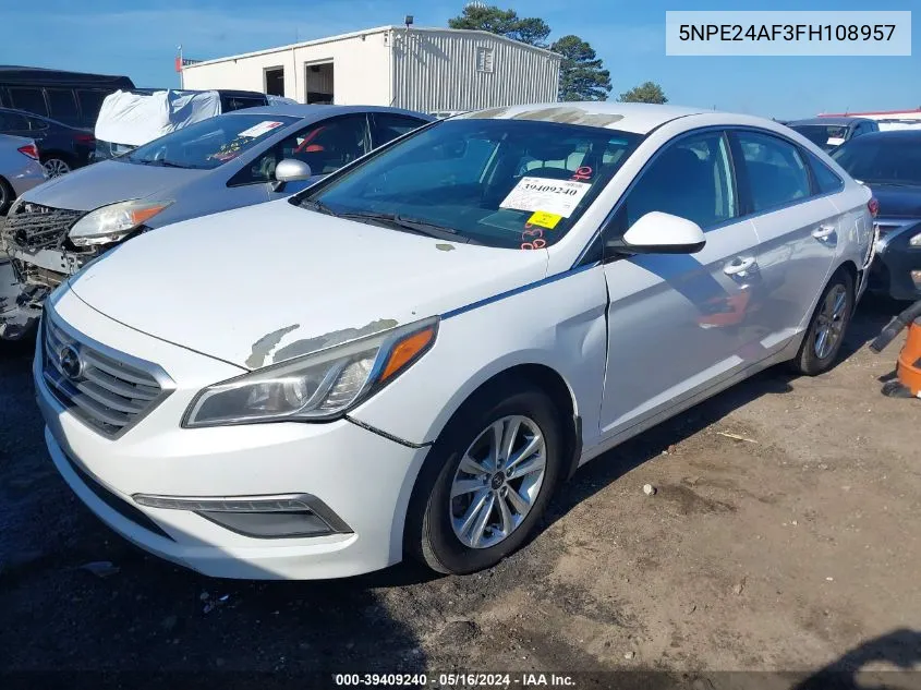 2015 Hyundai Sonata Se VIN: 5NPE24AF3FH108957 Lot: 39409240