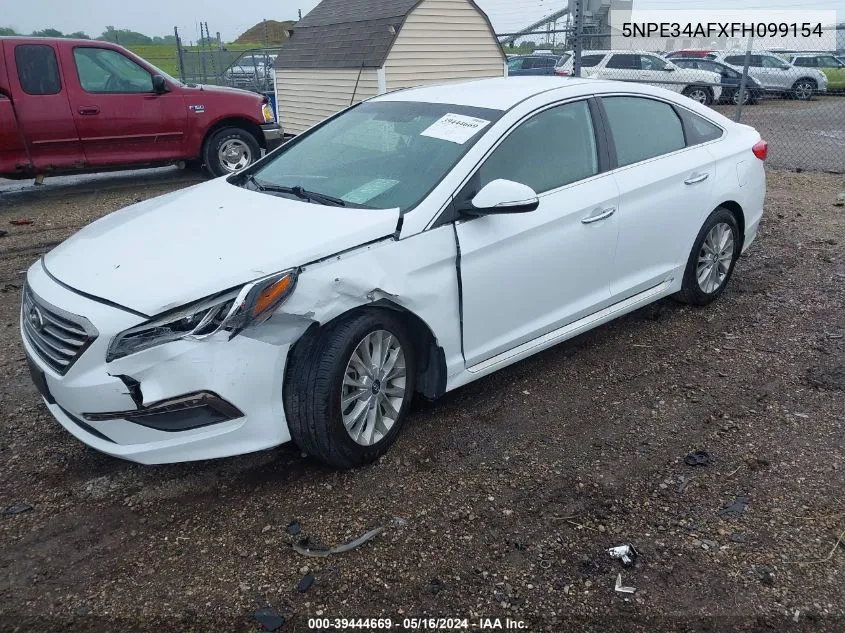 2015 Hyundai Sonata Limited VIN: 5NPE34AFXFH099154 Lot: 39444669