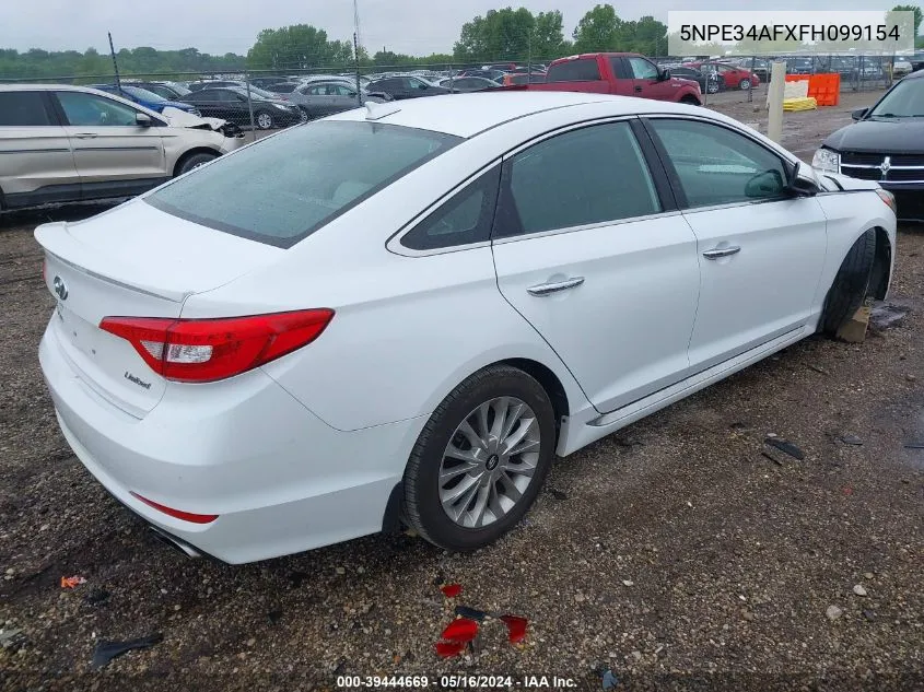 2015 Hyundai Sonata Limited VIN: 5NPE34AFXFH099154 Lot: 39444669