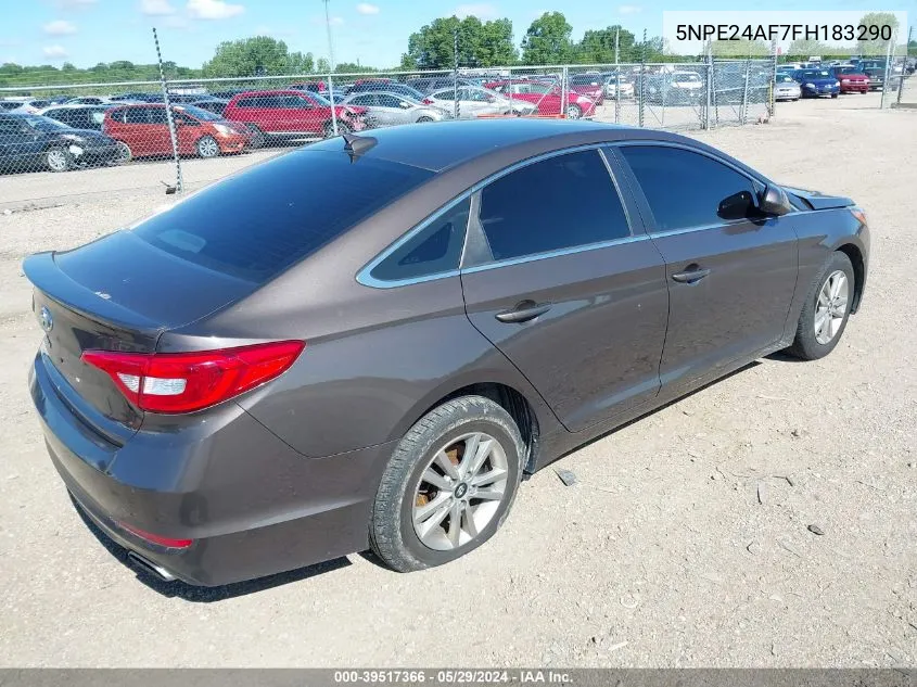 2015 Hyundai Sonata Se VIN: 5NPE24AF7FH183290 Lot: 39517366