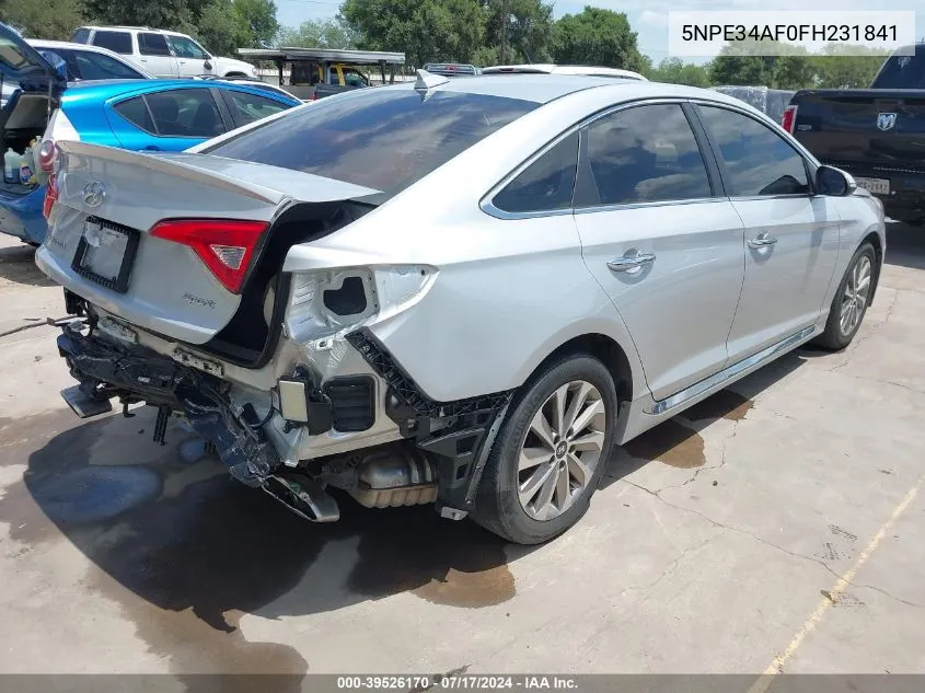 5NPE34AF0FH231841 2015 Hyundai Sonata Sport