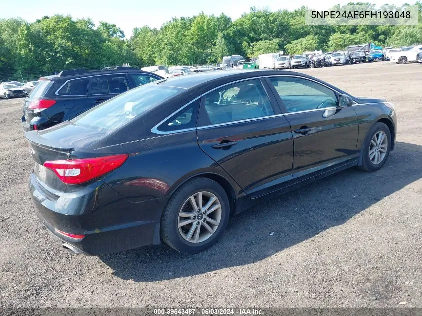 2015 Hyundai Sonata Se VIN: 5NPE24AF6FH193048 Lot: 39543487