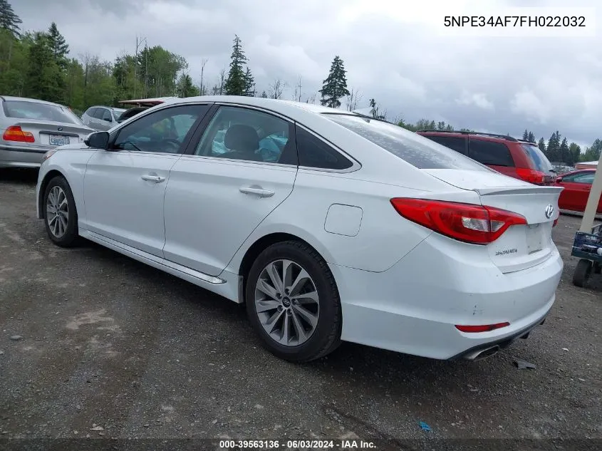 2015 Hyundai Sonata Sport VIN: 5NPE34AF7FH022032 Lot: 39563136