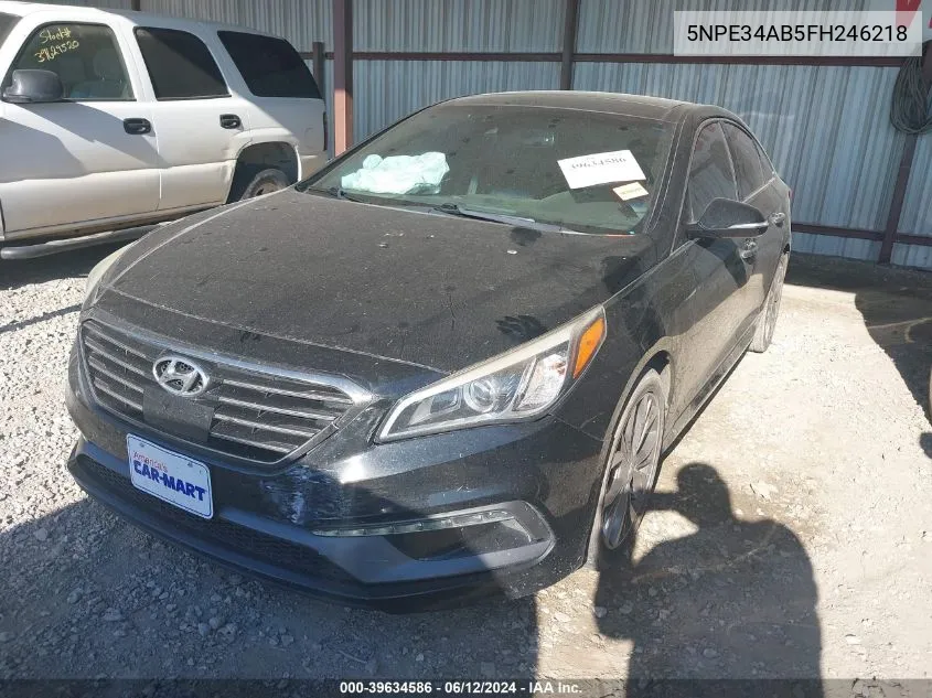 2015 Hyundai Sonata Limited 2.0T VIN: 5NPE34AB5FH246218 Lot: 39634586