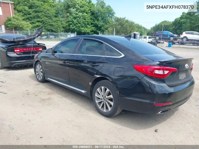 5NPE34AFXFH078370 2015 Hyundai Sonata Sport