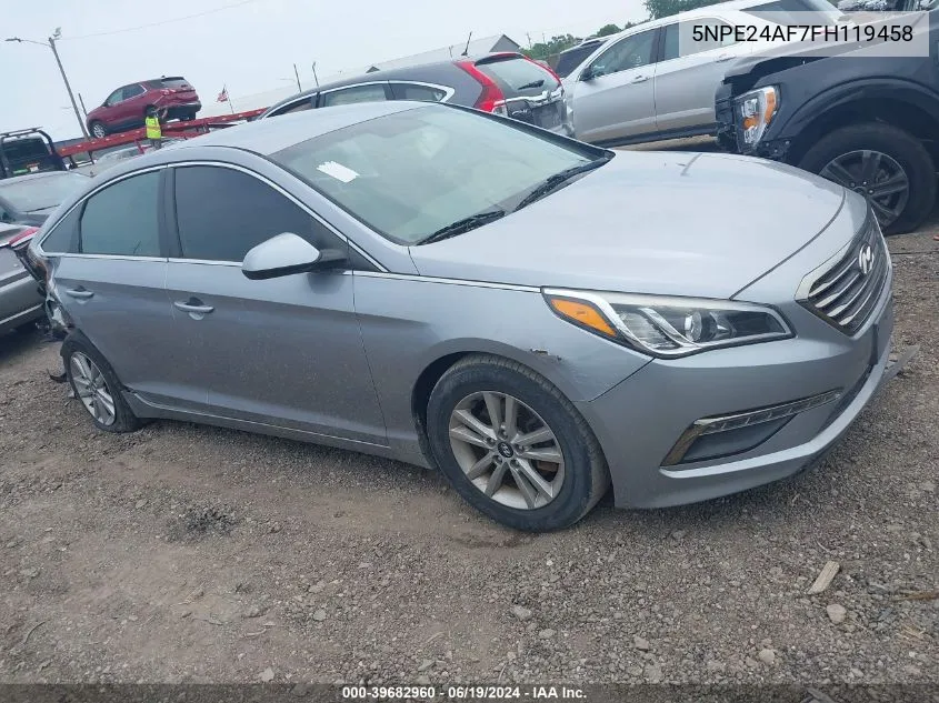 5NPE24AF7FH119458 2015 Hyundai Sonata Se