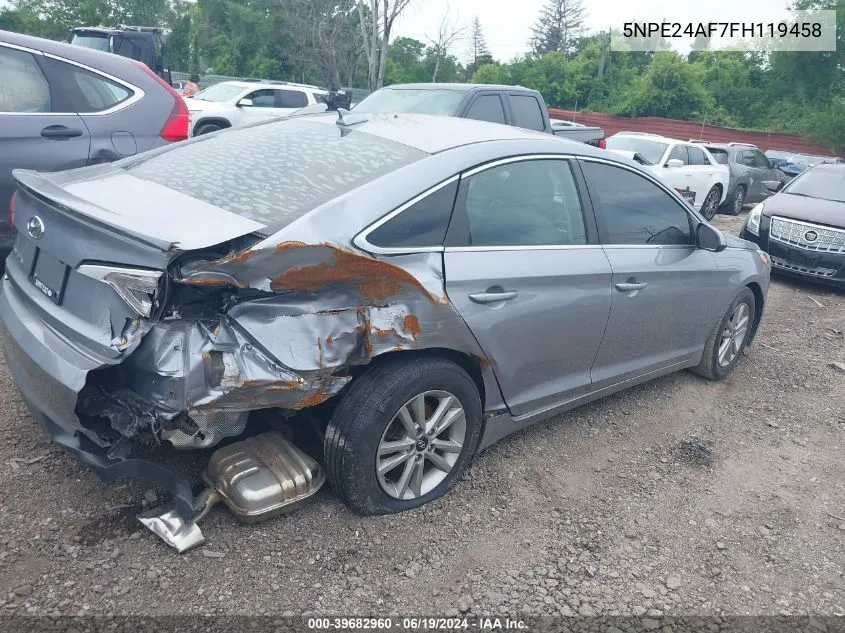 5NPE24AF7FH119458 2015 Hyundai Sonata Se