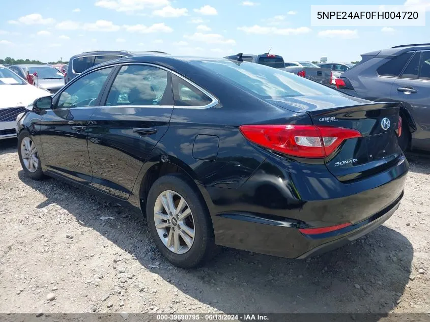 2015 Hyundai Sonata Se VIN: 5NPE24AF0FH004720 Lot: 39690795