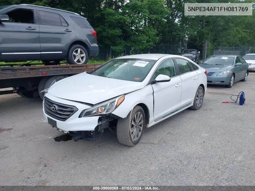 2015 Hyundai Sonata Sport VIN: 5NPE34AF1FH081769 Lot: 39800069