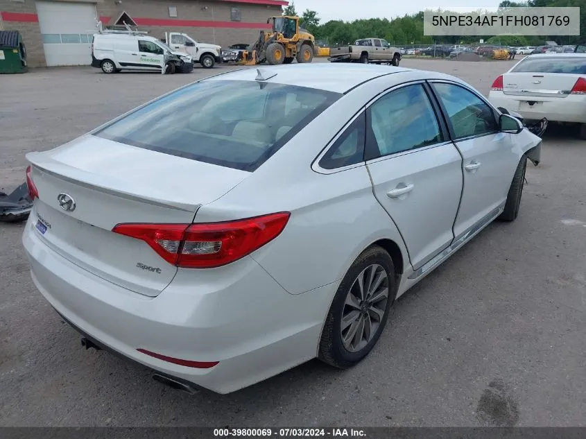 2015 Hyundai Sonata Sport VIN: 5NPE34AF1FH081769 Lot: 39800069