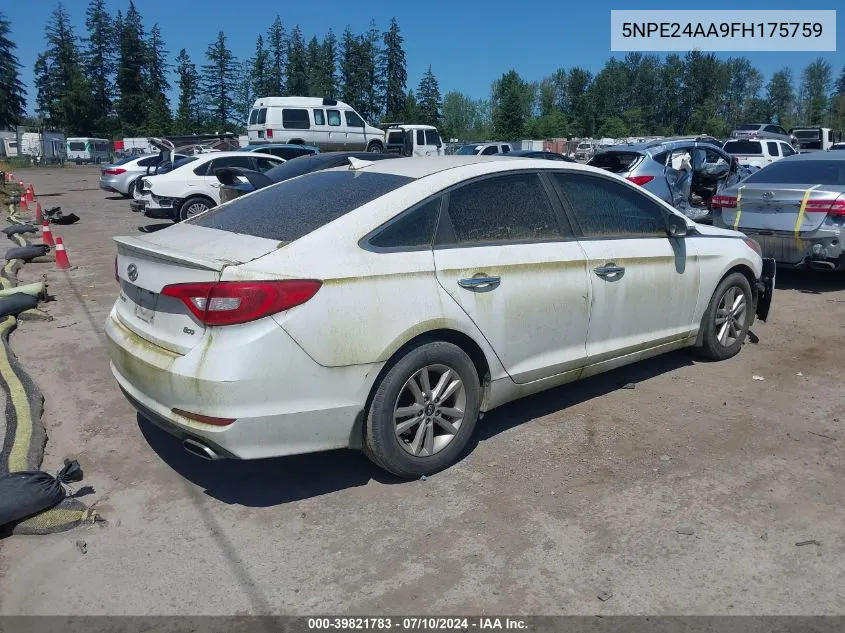 2015 Hyundai Sonata Eco VIN: 5NPE24AA9FH175759 Lot: 39821783