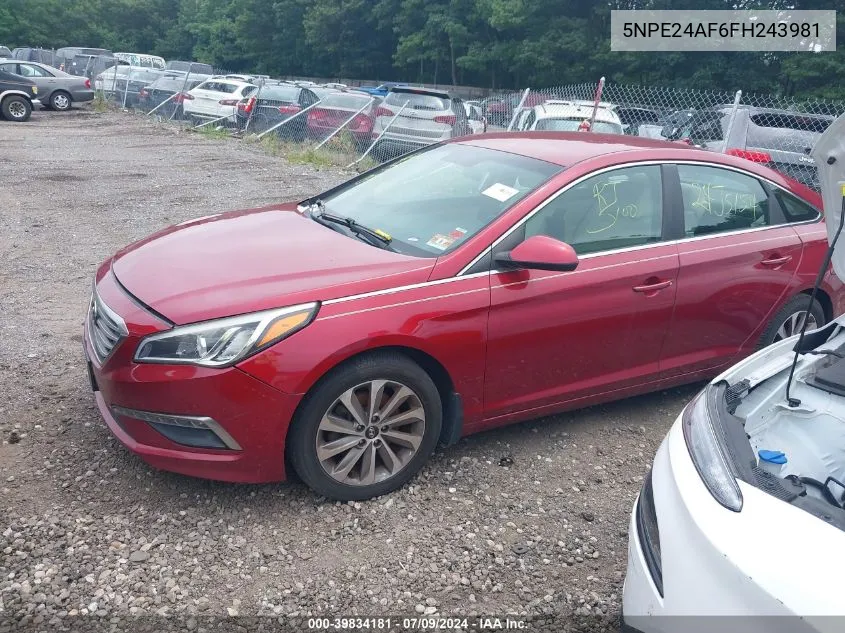 5NPE24AF6FH243981 2015 Hyundai Sonata Se