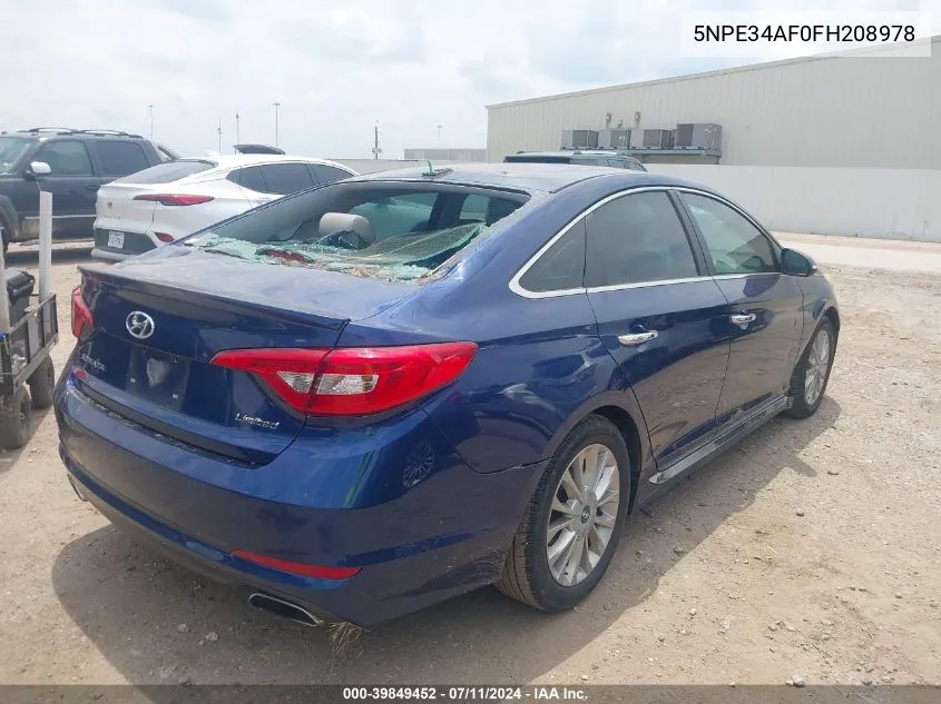 5NPE34AF0FH208978 2015 Hyundai Sonata Limited