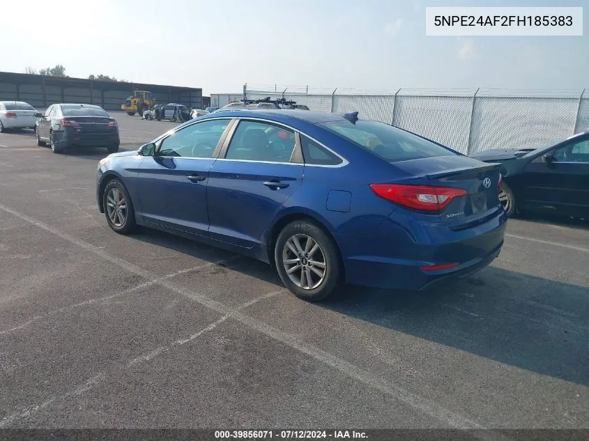 2015 Hyundai Sonata Se VIN: 5NPE24AF2FH185383 Lot: 39856071