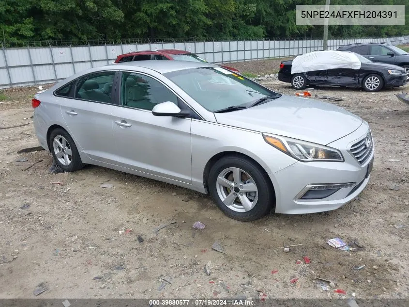 2015 Hyundai Sonata Se VIN: 5NPE24AFXFH204391 Lot: 39880577