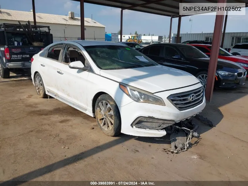 5NPE34AF2FH102502 2015 Hyundai Sonata Sport