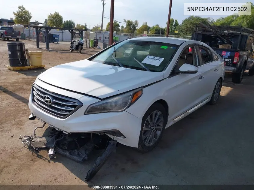 5NPE34AF2FH102502 2015 Hyundai Sonata Sport