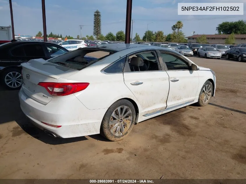 2015 Hyundai Sonata Sport VIN: 5NPE34AF2FH102502 Lot: 39883991