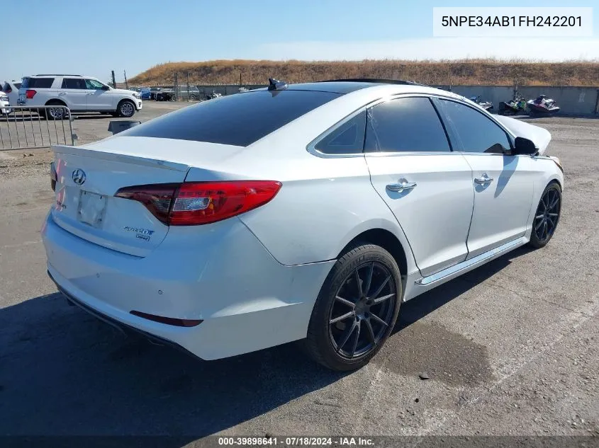 2015 Hyundai Sonata Limited 2.0T VIN: 5NPE34AB1FH242201 Lot: 39898641