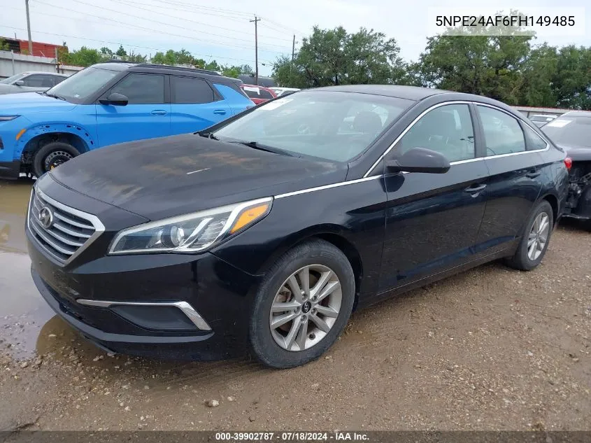 2015 Hyundai Sonata Se VIN: 5NPE24AF6FH149485 Lot: 39902787