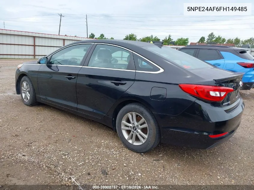 5NPE24AF6FH149485 2015 Hyundai Sonata Se