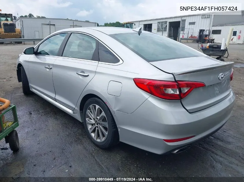 2015 Hyundai Sonata Sport VIN: 5NPE34AF1FH057424 Lot: 39910449