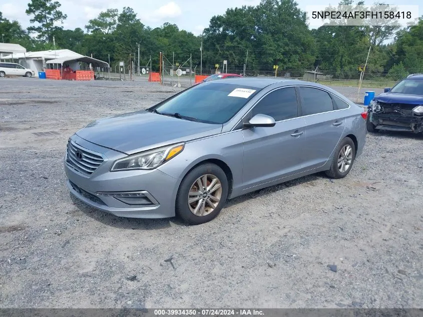 5NPE24AF3FH158418 2015 Hyundai Sonata Se