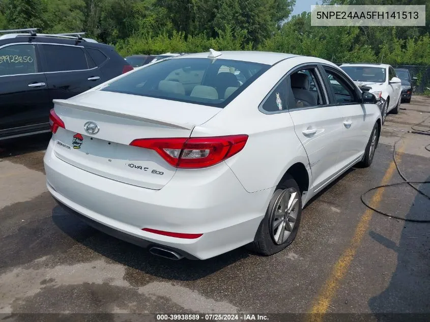 2015 Hyundai Sonata Eco VIN: 5NPE24AA5FH141513 Lot: 39938589