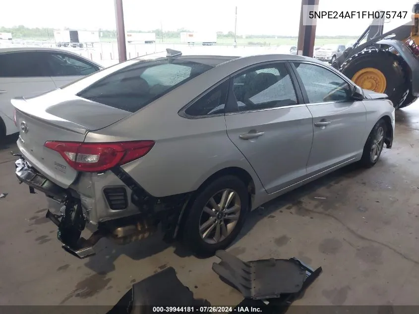 2015 Hyundai Sonata Se VIN: 5NPE24AF1FH075747 Lot: 39944181