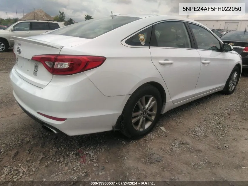 2015 Hyundai Sonata Se VIN: 5NPE24AF5FH022050 Lot: 39953537