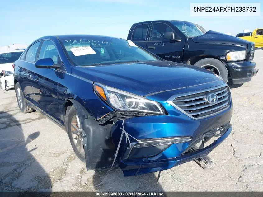 2015 Hyundai Sonata Se VIN: 5NPE24AFXFH238752 Lot: 39967680