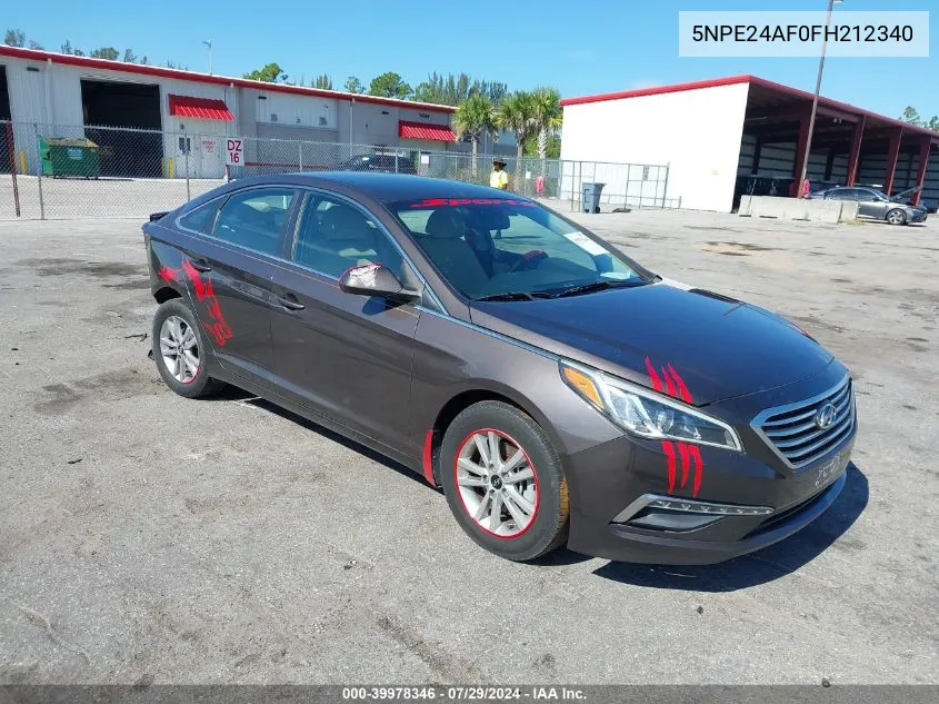 5NPE24AF0FH212340 2015 Hyundai Sonata Se