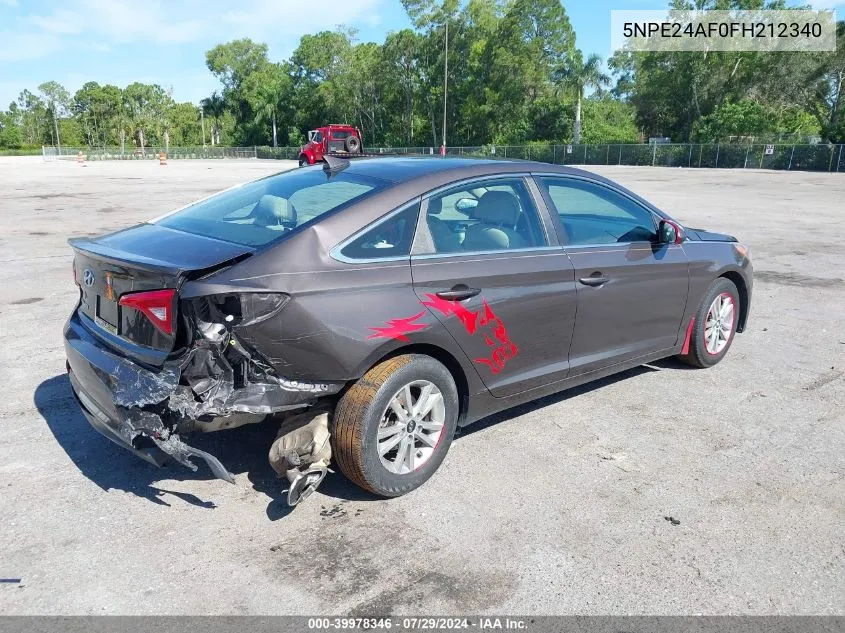 5NPE24AF0FH212340 2015 Hyundai Sonata Se