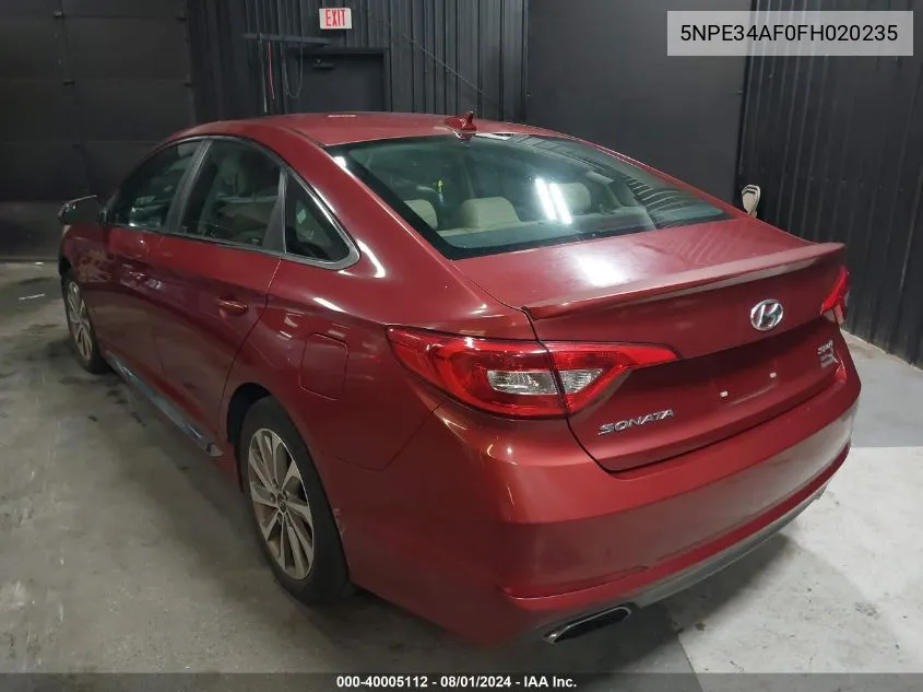 5NPE34AF0FH020235 2015 Hyundai Sonata Sport