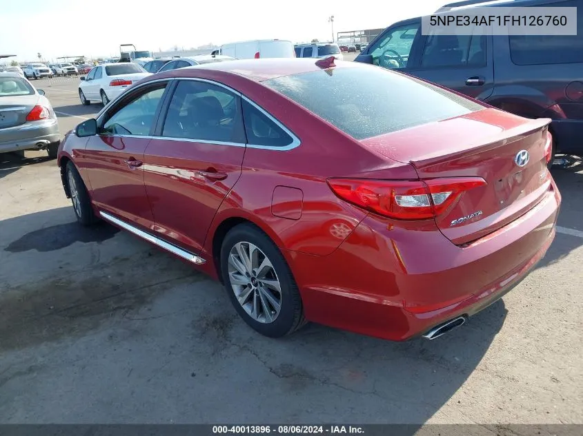 5NPE34AF1FH126760 2015 Hyundai Sonata Sport