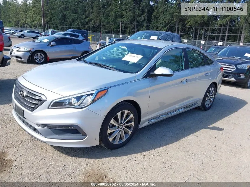 5NPE34AF1FH100546 2015 Hyundai Sonata Sport