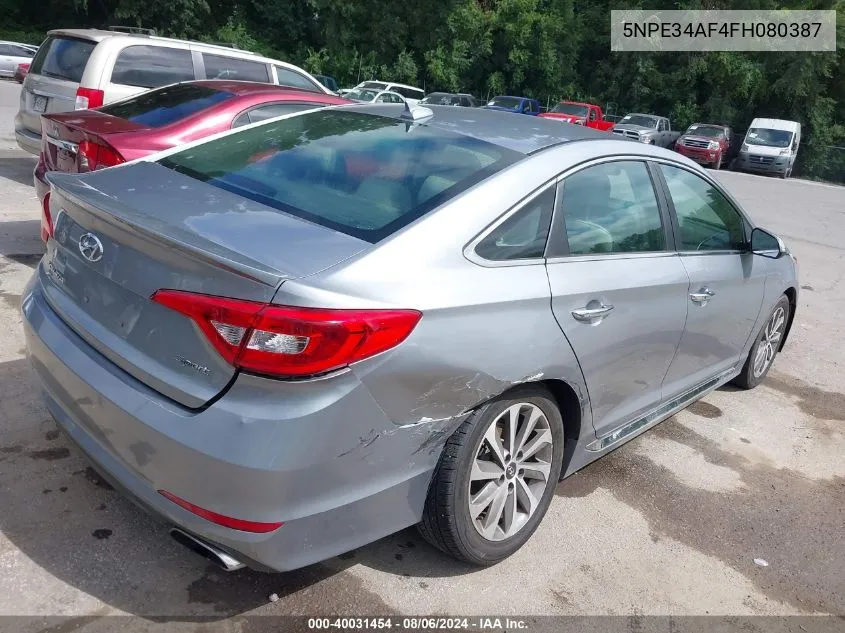 2015 Hyundai Sonata Sport VIN: 5NPE34AF4FH080387 Lot: 40031454