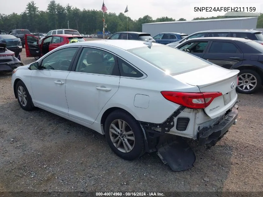 2015 Hyundai Sonata Se VIN: 5NPE24AF8FH211159 Lot: 40074960