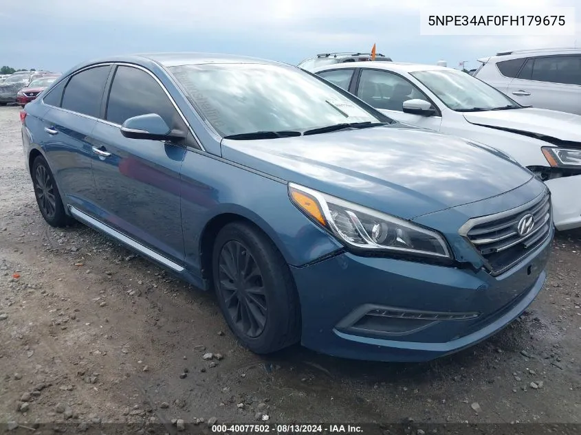 2015 Hyundai Sonata Limited VIN: 5NPE34AF0FH179675 Lot: 40077502