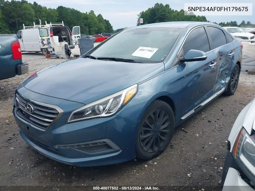 2015 Hyundai Sonata Limited VIN: 5NPE34AF0FH179675 Lot: 40077502