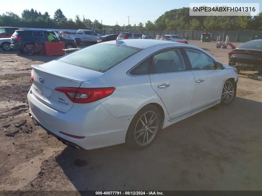 5NPE34ABXFH041316 2015 Hyundai Sonata Sport 2.0T