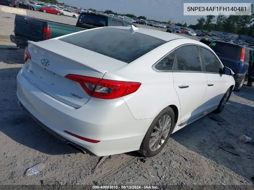 5NPE34AF1FH140481 2015 Hyundai Sonata Limited